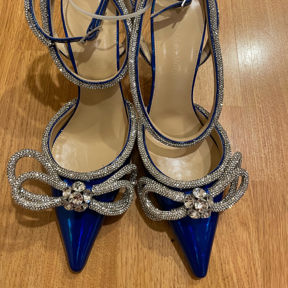 Mach & Mach crystal double bow pointed toe